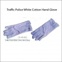 Traffic Police White Cotton Glove