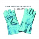 Green Full Leather Hand Glove
