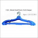 1163 Metal Hook Plastic Cloth Hanger