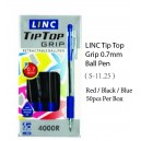 LINC Tip Top Grip 0.7mm Ball Pen