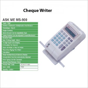 Electronic Cheque Writer Ask Me
