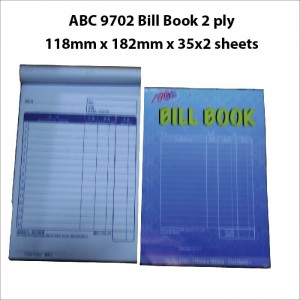 Bill Book 2 Ply 118mm x 182mm
