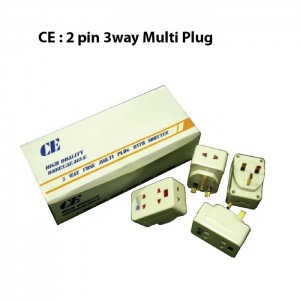 Multi plug 2 pin 3 way CE