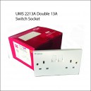 UMS 2213A Double 3pin Switch Socket