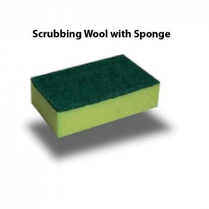 Scrubbing Wool with Sponge