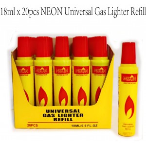 18mlx20pcs NEON Gas Lighter Refill