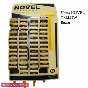 50pcs NOVEL YELLOW Razor