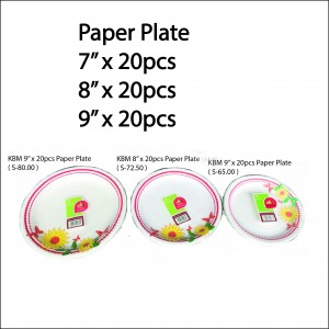 7"/8"/9" x2 0pcs Paper Plate