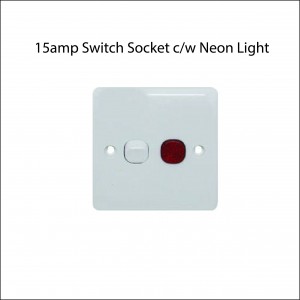 15amp 1gang Switch Socket with Neon Light