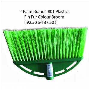 801 Plastic Fin Fur Colour Broom